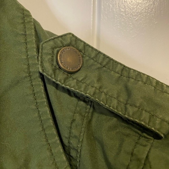 Calvin Klein Jeans light crop military style jacket; Size L - Picture 2 of 4